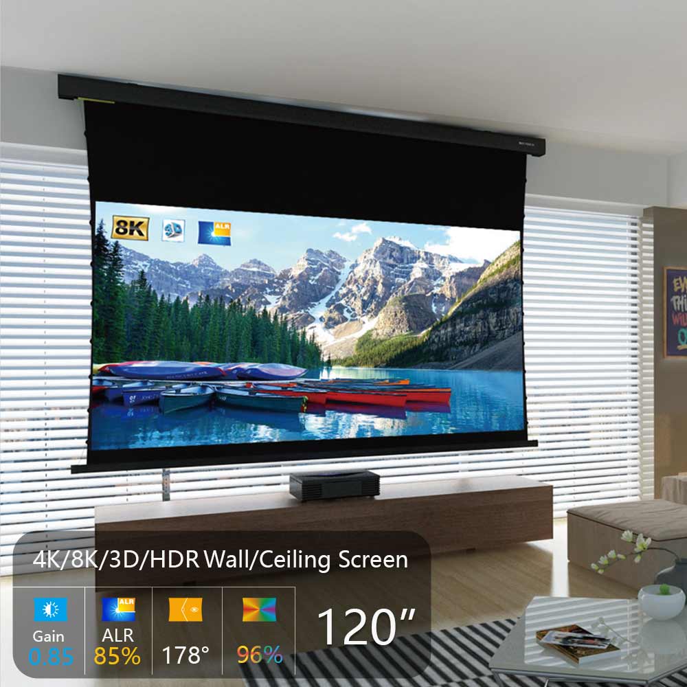 Projector Screen 120 Inch Motorized Ambient - 120 インチ電動天井電動ロールアップ周囲光除去 T プリズム ALR プロジェクタースクリーン超短焦点プロジェクター用