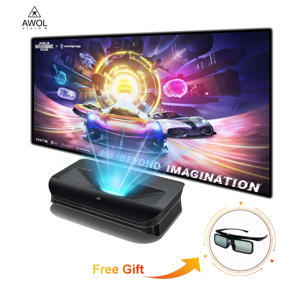 Ultra Short Throw Laser Projector 4K - AWOL 3000 3500 Pro 超短焦点4Kレーザープロジェクター プロジェクター