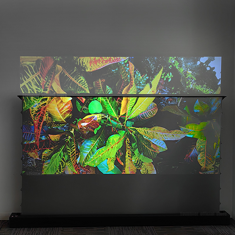 Alr Ambient Light Rejecting Projector Screen - 72インチALRフレネル電動タブテンションフロア昇降型アンビエントライトリジェクティングプロジェクタースクリーン（ロングスロープロジェクター用）