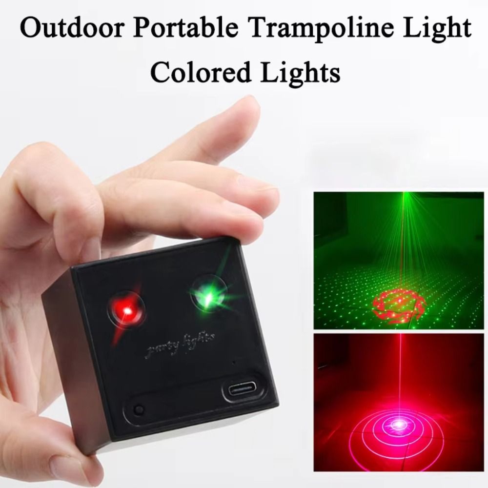 Mini Portable Projector Rechargeable Battery - 新しい充電式バッテリーレーザープロジェクターランプ 64 パターン R&G ステージ雰囲気ライトポータブルミニディスコ DJ