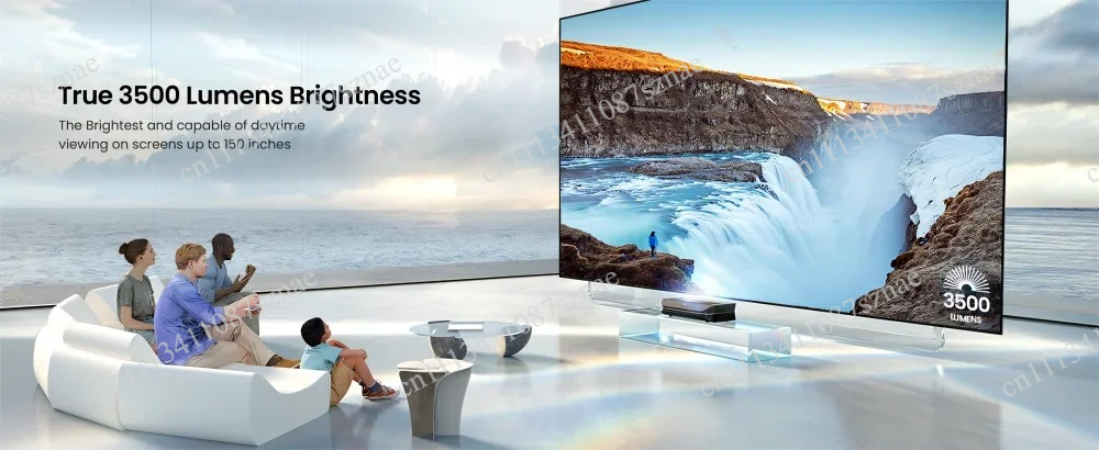 Ultra Short Throw Laser Projector 4K - 超短焦点150インチ4Kレーザープロジェクター、Android 9.0スマートTV搭載、ビジネスと家庭用3Dホームシアター