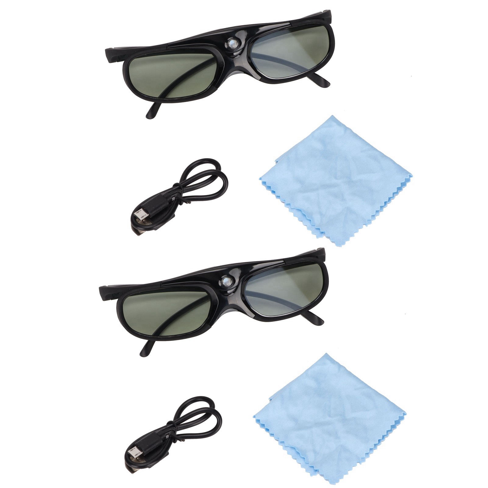 Active 3D Glasses Dlp Link Projector - 3Dプロジェクター用メガネ2個。144Hz対応、アクティブシャッターテクノロジー搭載。DLP、LinK、LCDレンズ対応。3D DLPプロジェクター用。