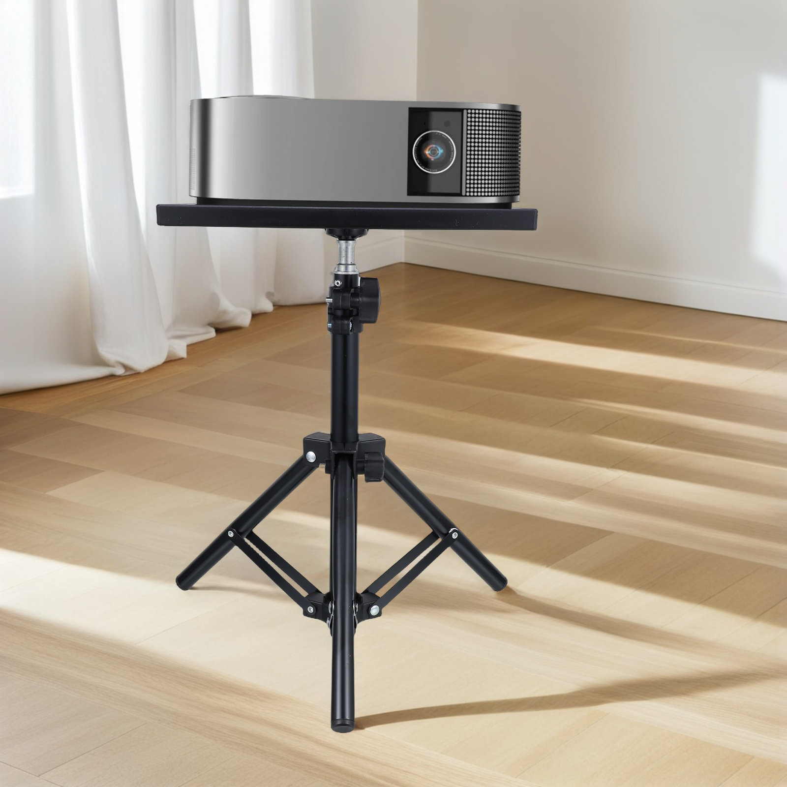 Projector Floor Stand Tripod Adjustable - プロジェクター用スタンド、ノートパソコン用三脚、高さ調整可能、持ち運び可能、床置き・卓上両用、オフィスやビジネス、プレゼンテーションに最適。