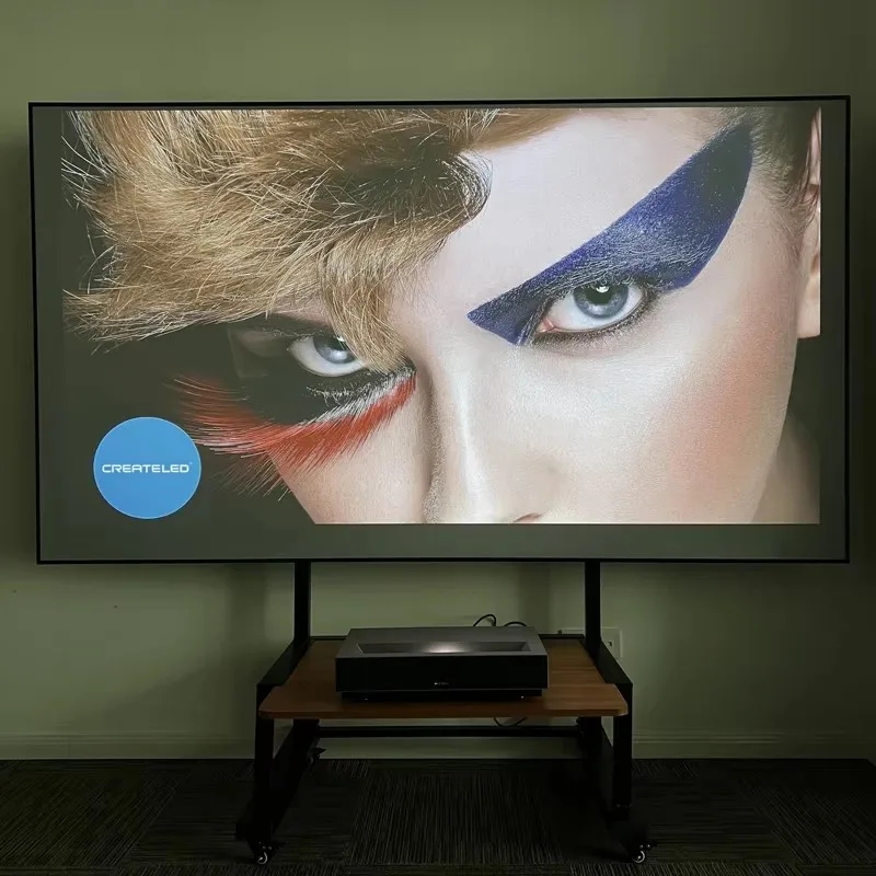 Ultra Short Throw Laser Projector 4K - 手頃な価格の150インチMaxグレーダイヤモンドUSTフレームプロジェクションスクリーン、超短焦点レーザー4kプロジェクターカーテン用