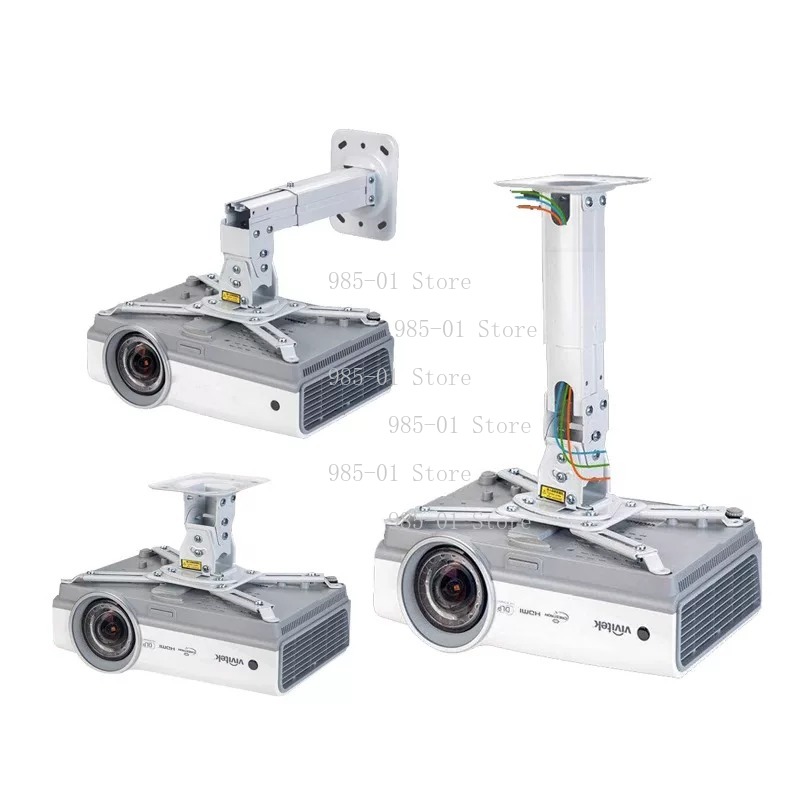 Projector Ceiling Mount Bracket Universal - 高さ調節可能なユニバーサルプロジェクター天井マウント、平面/傾斜天井用伸縮ブラケット
