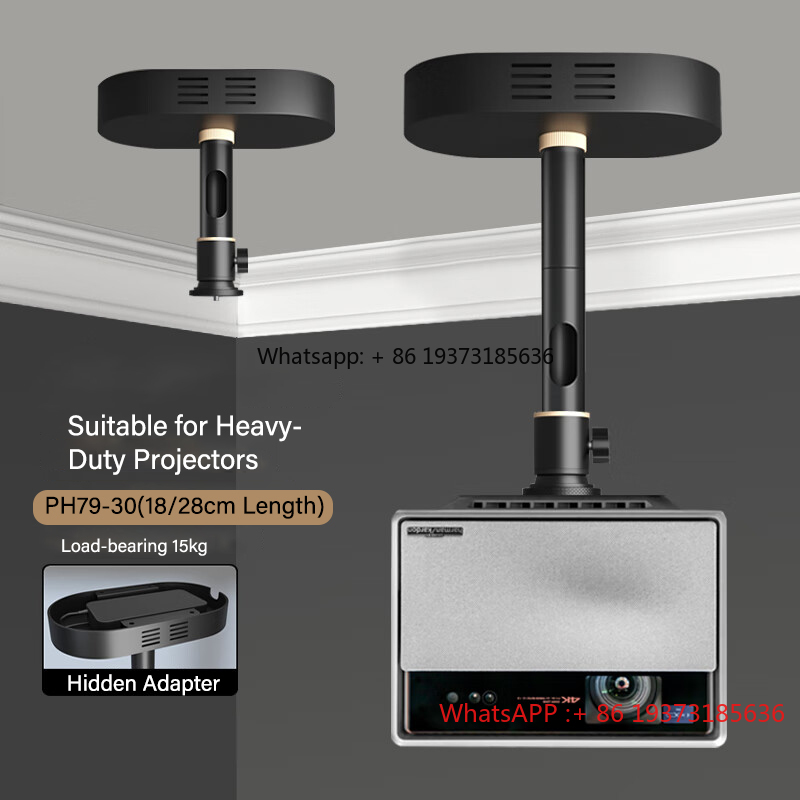 Projector Ceiling Mount Bracket Universal - ユニバーサル回転プロジェクターブラケット 重いプロジェクター用スチール天井マウント 隠しアダプター 重いプロジェクター用隠しアダプター