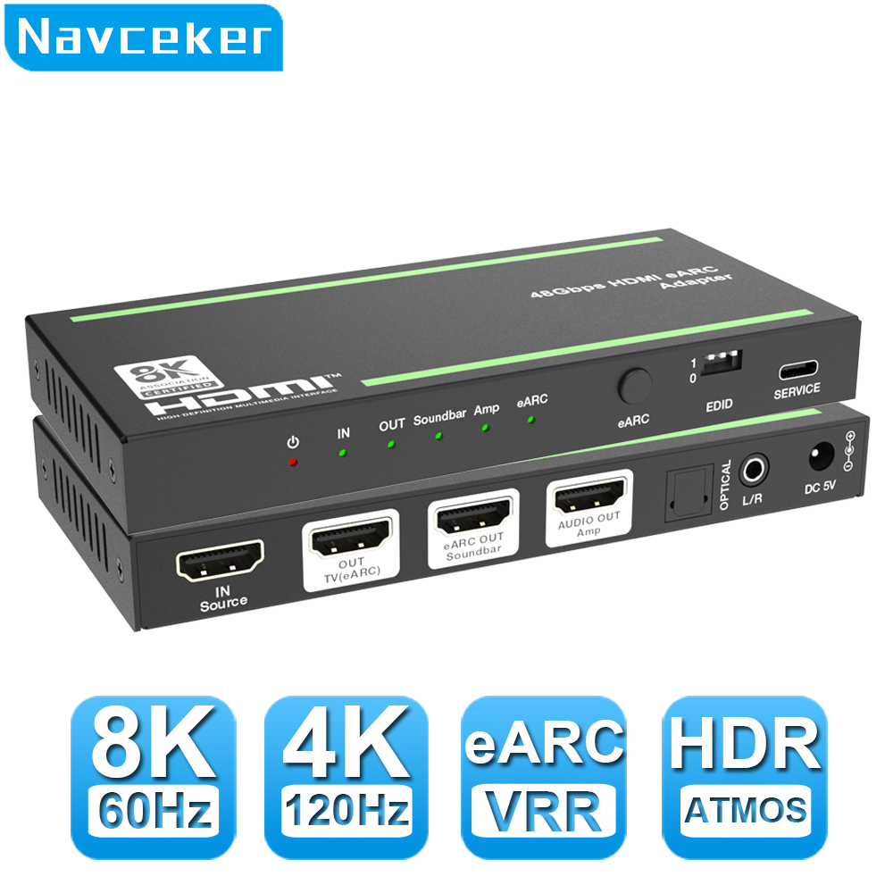 Optical Audio Hdmi Earc Extractor - Navceke 4K 120Hz HDMI 2.1 EARCオーディオエクストラクター