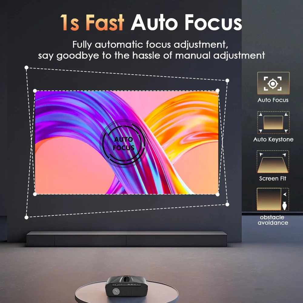 4K 3800 ANSIプロジェクター Android TV - Auto Focus Keystone Correction Projector のレビューと価格