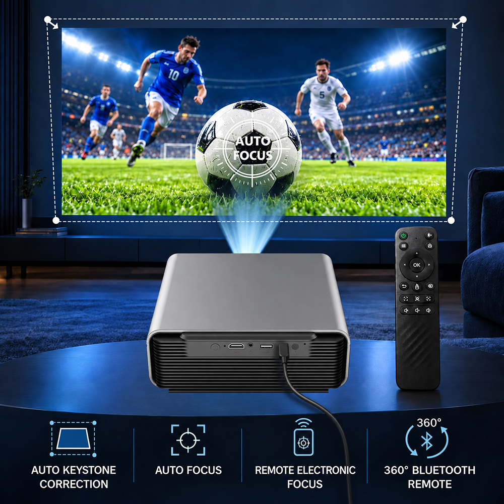 ネイティブ1080P、4K対応、Android 13搭載、オ - Auto Focus Keystone Correction Projector のレビューと価格