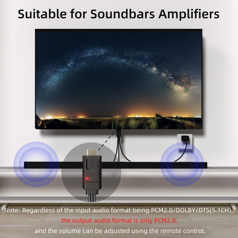 EARC ARC to RCA オーディオエクストラクターコ - Optical Audio Hdmi Earc Extractor のレビューと価格