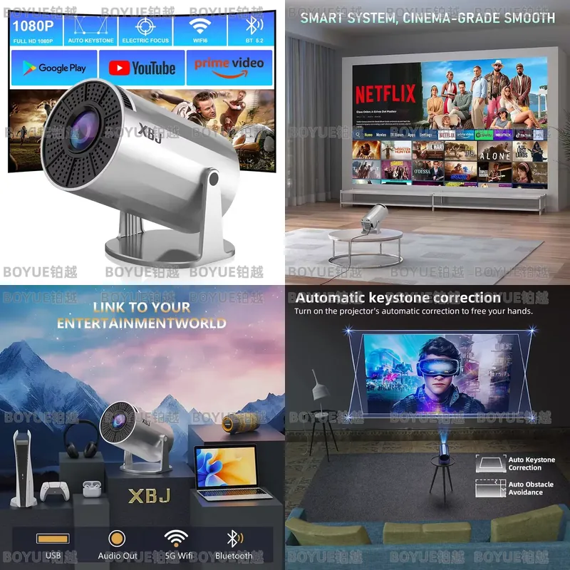 4K Android 11 ポータブルプロジェクター WiF - 4K Smart Projector Android 11 Wifi 6 のレビューと価格