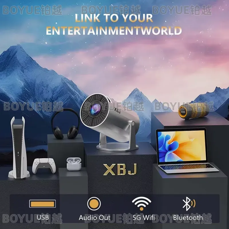 4K Android 11 ポータブルプロジェクター WiF - 4K Smart Projector Android 11 Wifi 6 のレビューと価格