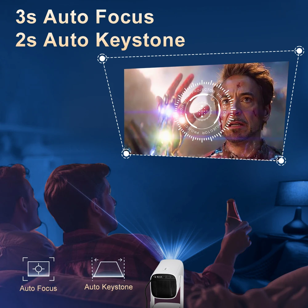 ZDSSY 4K プロジェクター K2 スマート Andro - Auto Focus Keystone Correction Projector のレビューと価格