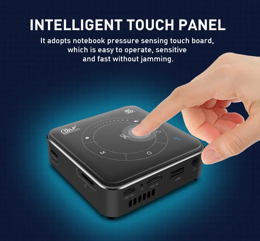 ミニ 3D ポータブルプロジェクター 4K DLP Andr - Mini Portable Projector Rechargeable Battery のレビューと価格