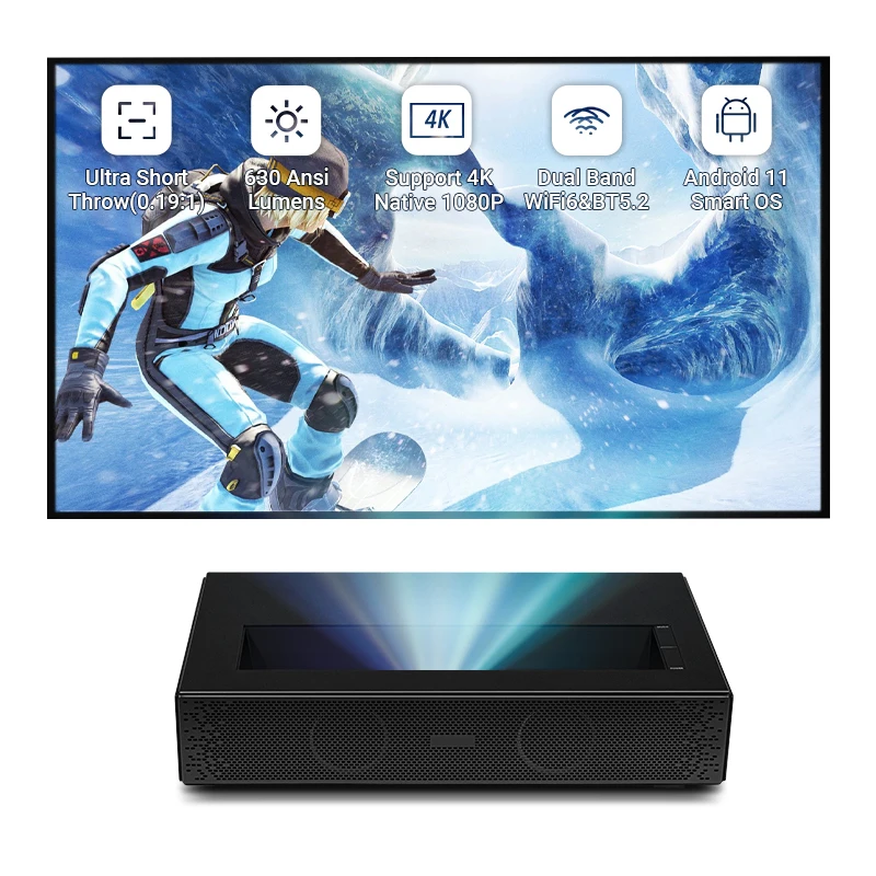 ホタック D068 フルHD 短焦点ホームシアタープロジェク - Ultra Short Throw Laser Projector 4K のレビューと価格