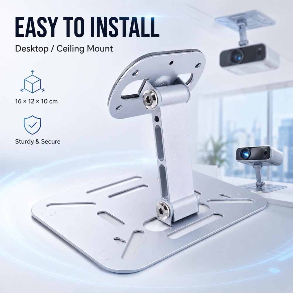 プロジェクタースタンドブラケット360 °   回転式角度調 - Projector Ceiling Mount Bracket Universal のレビューと価格