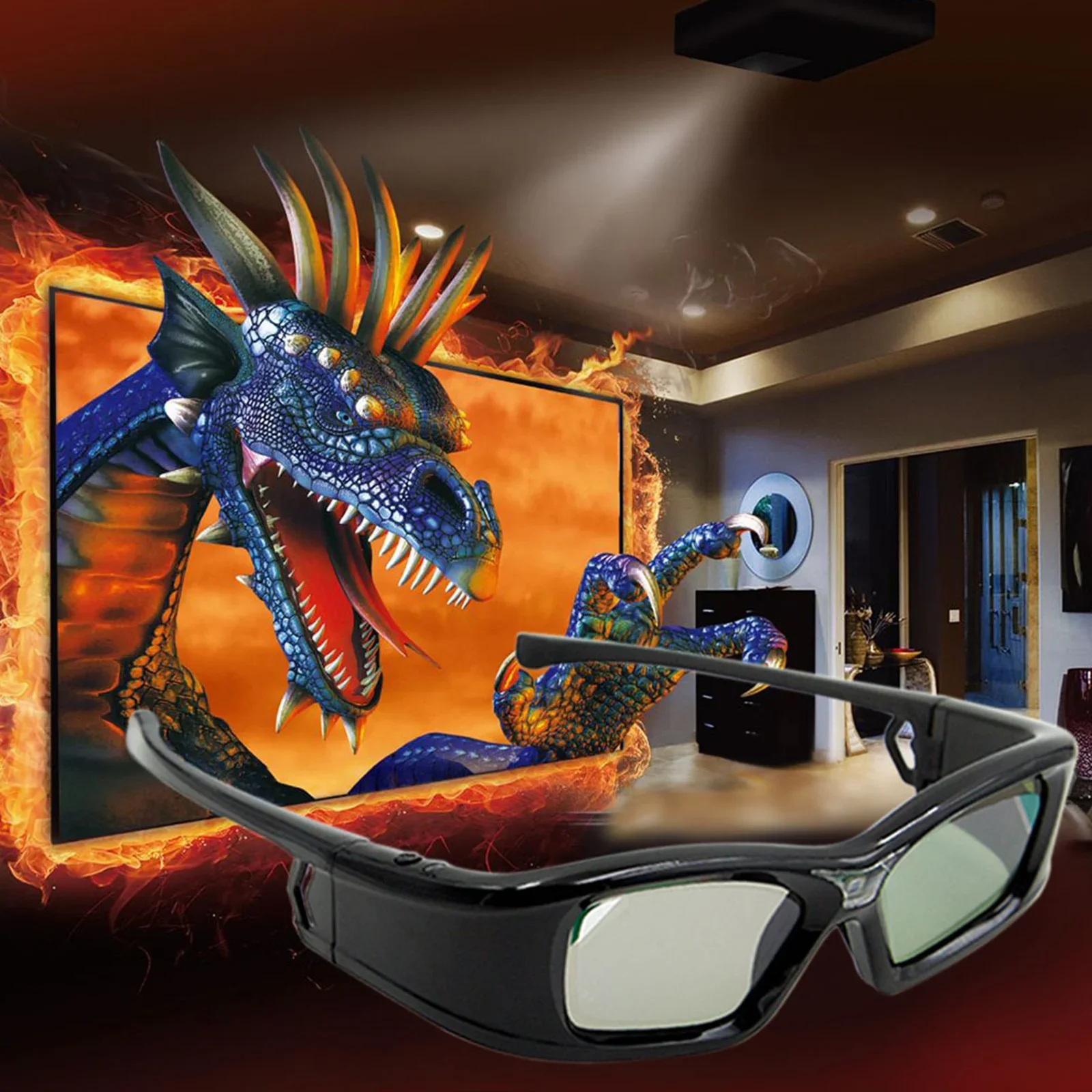 VRグラス 3D DLPリンクグラス XR GL410 プロ - Active 3D Glasses Dlp Link Projector のレビューと価格