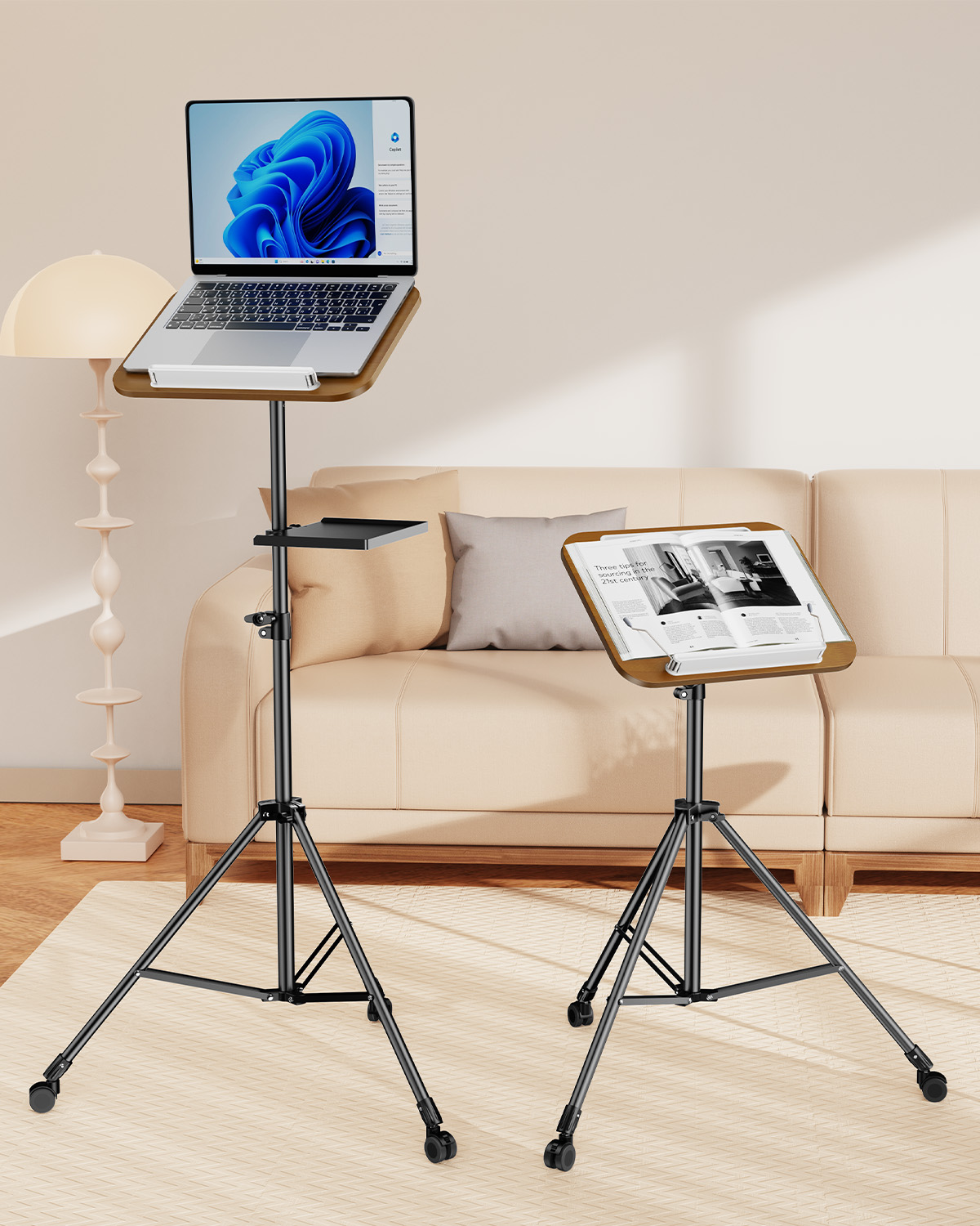 Oatsbasf ポータブル ラップトップ三脚 フロアスタン - Projector Floor Stand Tripod Adjustable のレビューと価格