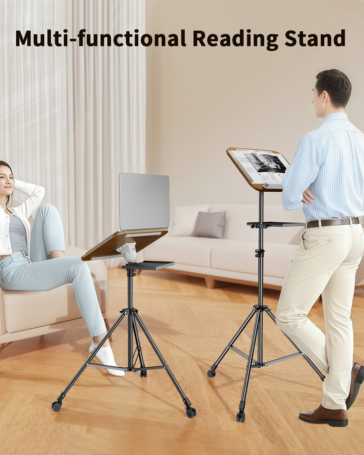Oatsbasf ポータブル ラップトップ三脚 フロアスタン - Projector Floor Stand Tripod Adjustable のレビューと価格
