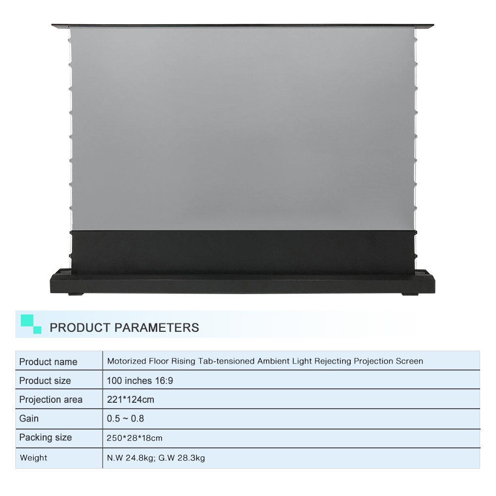高品質120インチ4K電動フロア昇降式プロジェクタースクリー - Projector Screen 120 Inch Motorized Ambient のレビューと価格