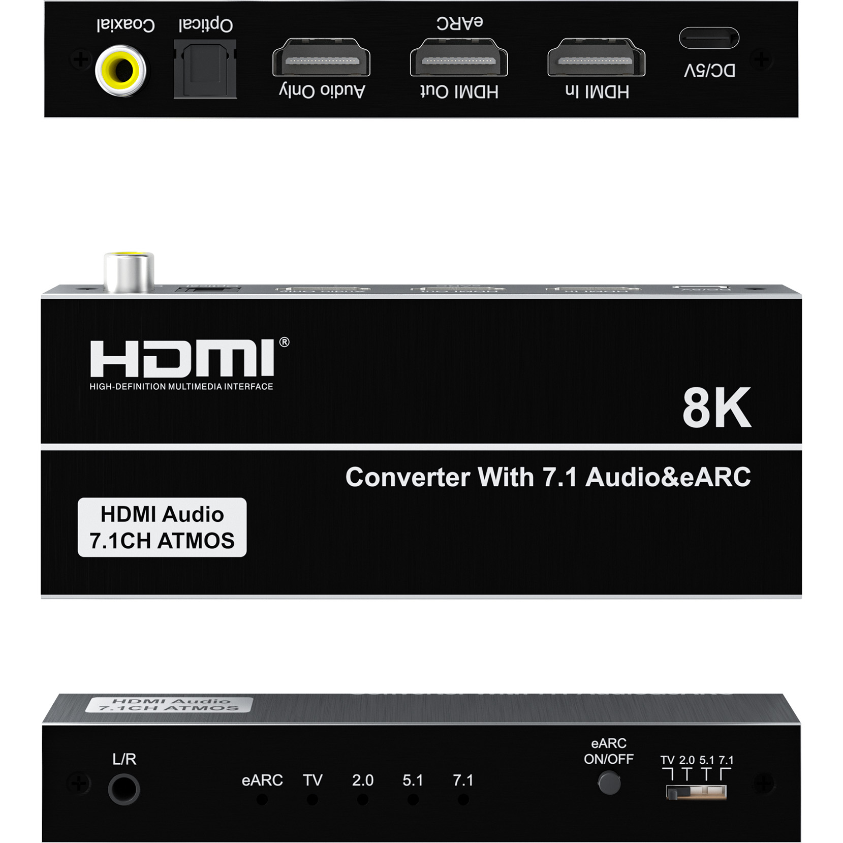 8K HDMIオーディオエクストラクター eARCリターン付 - Optical Audio Hdmi Earc Extractor のレビューと価格