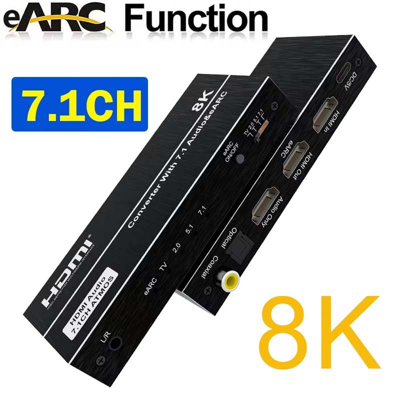 8K HDMIオーディオエクストラクター eARCリターン付 - Optical Audio Hdmi Earc Extractor のレビューと価格