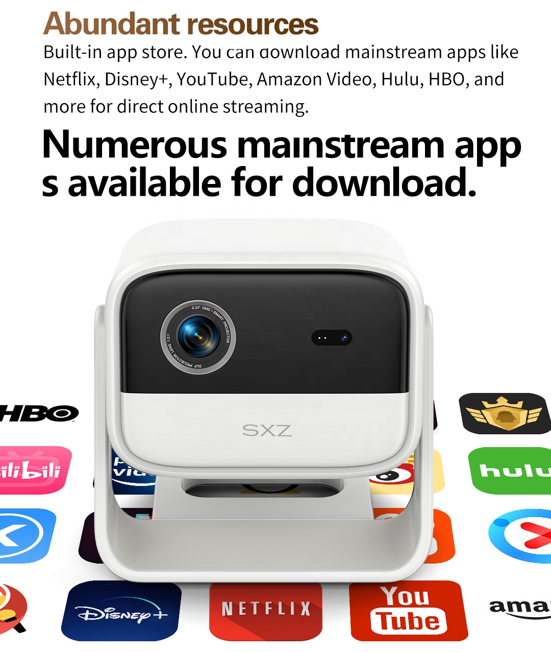 屋外対応内蔵バッテリー20800mAh充電式DLPミニ4K  - Mini Portable Projector Rechargeable Battery のレビューと価格