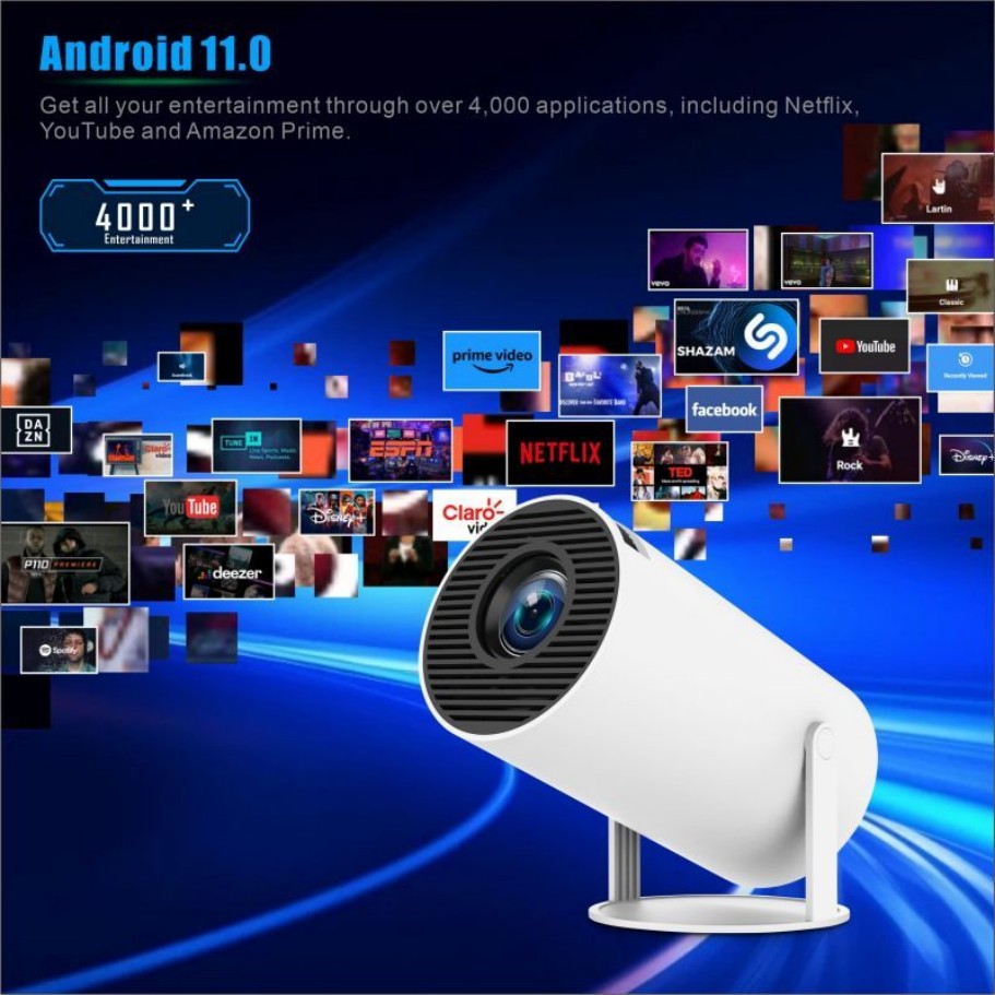 HY300 pro miniスマートプロジェクター 4K A - 4K Smart Projector Android 11 Wifi 6 のレビューと価格