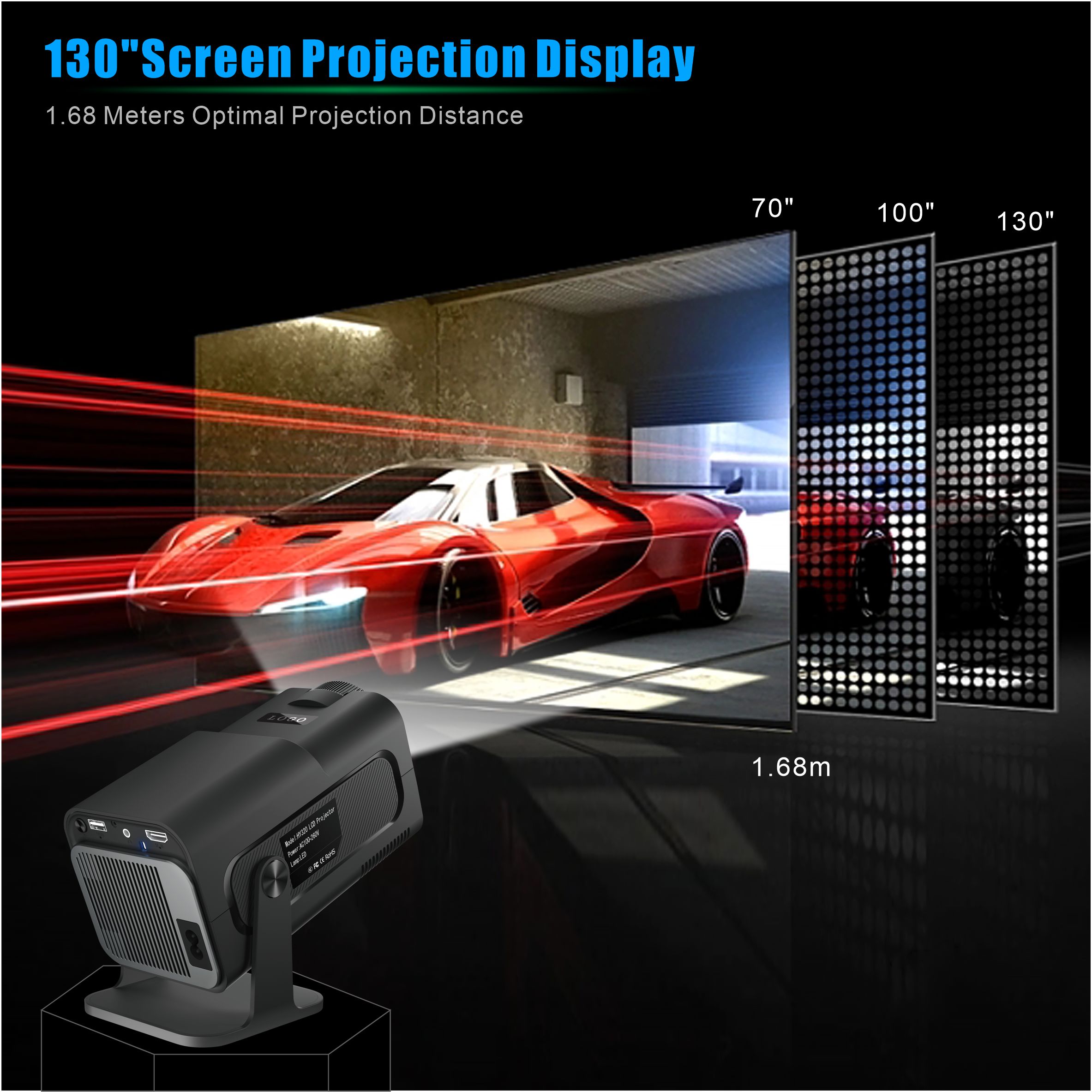 ホームシアターミニ-スマートプロジェクター,Android  - 4K Smart Projector Android 11 Wifi 6 のレビューと価格