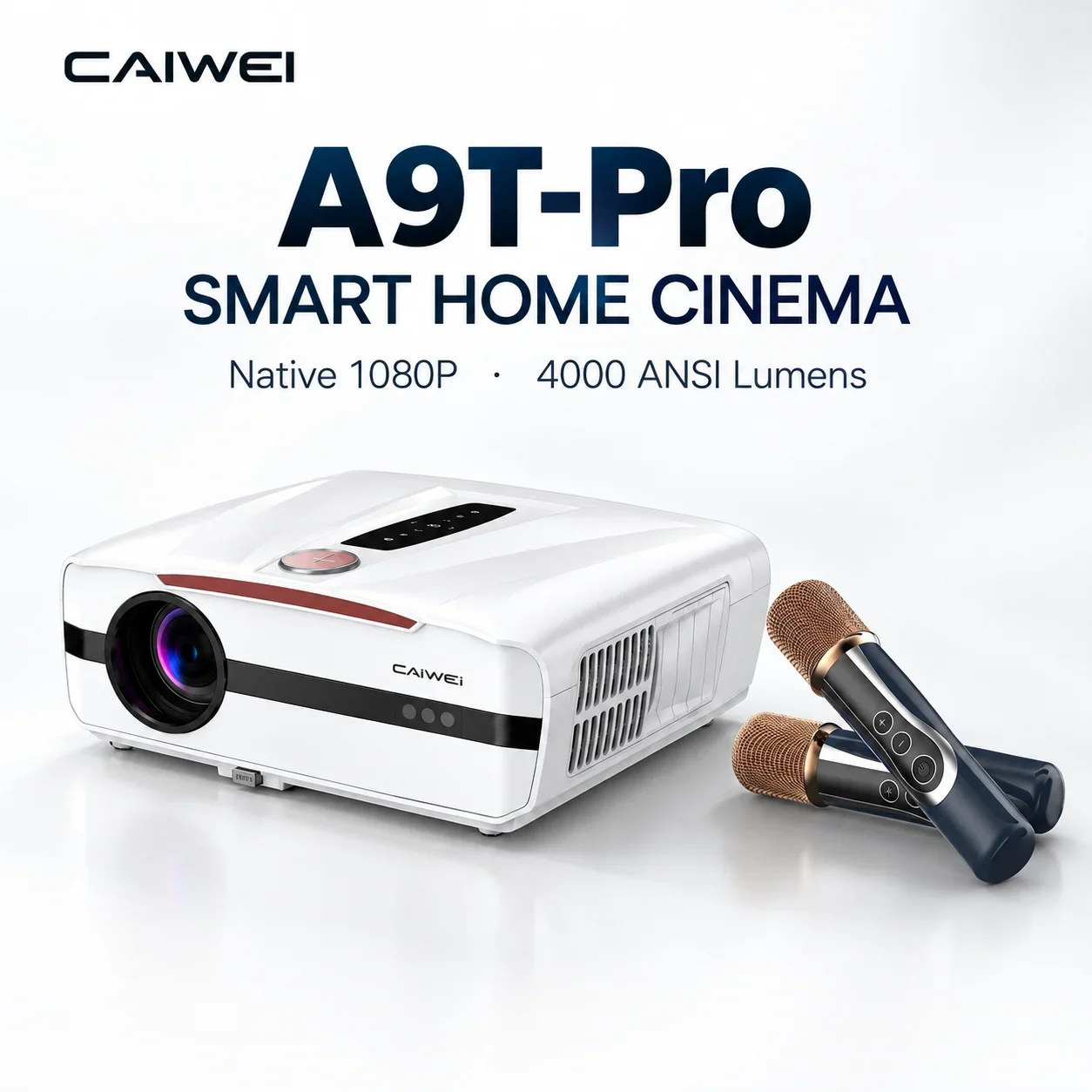 新A9Tスマートプロジェクター。4000ANSIルーメン、ネ - Auto Focus Keystone Correction Projector のレビューと価格