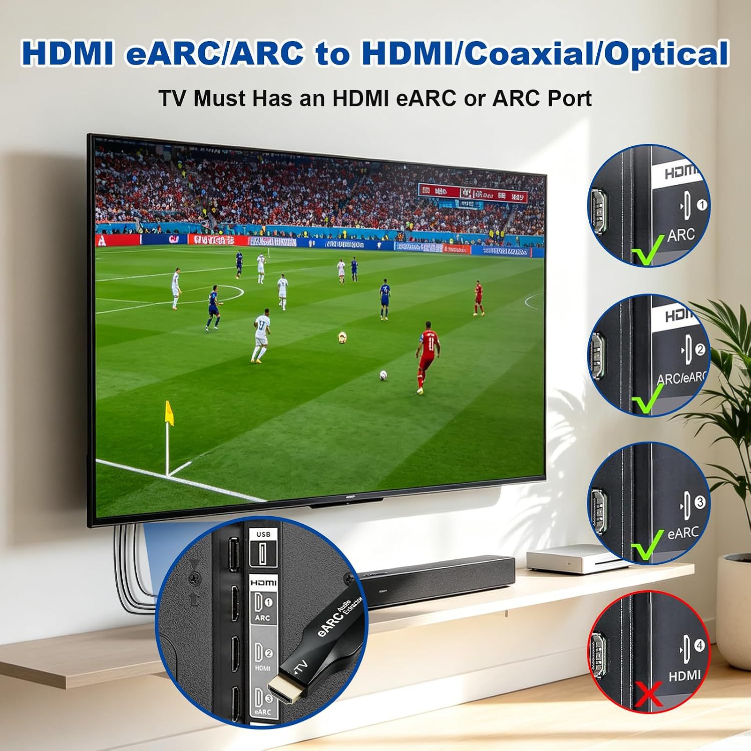 HDMI eARC/ARCオーディオエクストラクター HDM - Optical Audio Hdmi Earc Extractor のレビューと価格