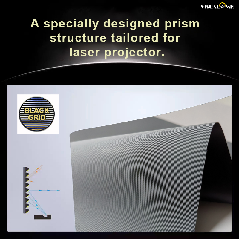 ホット120インチブラックグリッド/プリズムALR USTア - Ultra Short Throw Laser Projector 4K のレビューと価格