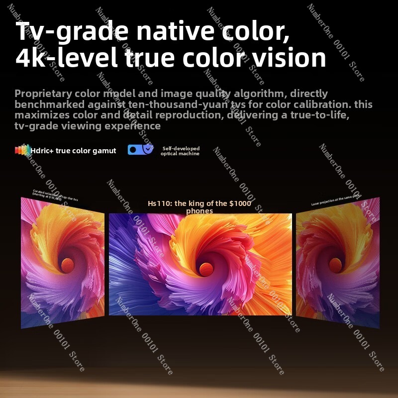ポータブルスマートHDプロジェクター 1080Pホームシアタ - Auto Focus Keystone Correction Projector のレビューと価格