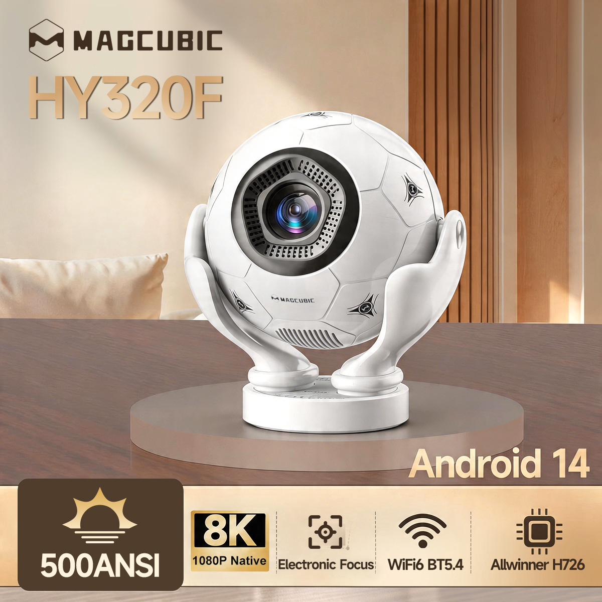 Magcubic ボイスコントロールプロジェクター HY32 - Auto Focus Keystone Correction Projector のレビューと価格