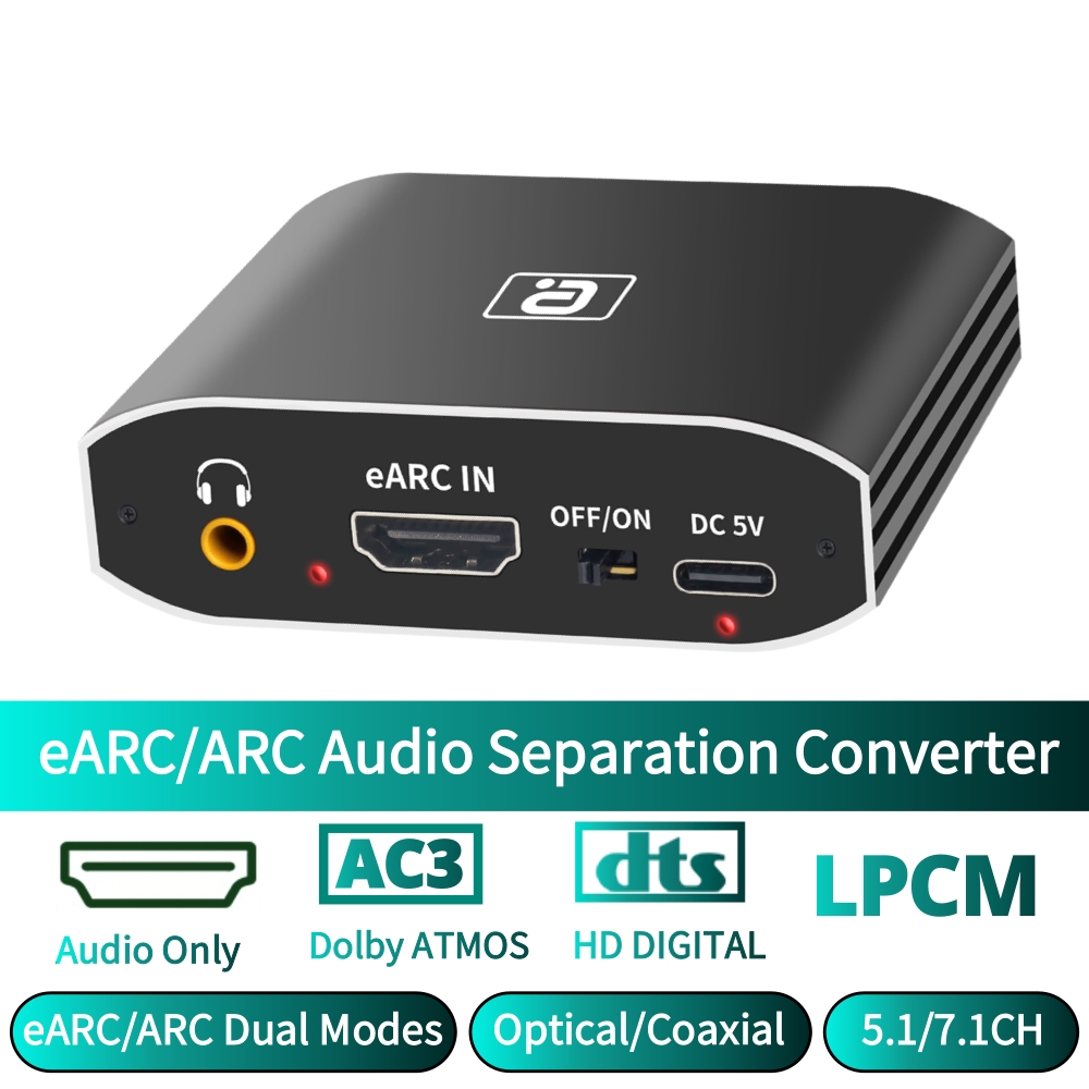 EARC/ARC オーディオエクストラクター 192Khz  - Optical Audio Hdmi Earc Extractor のレビューと価格