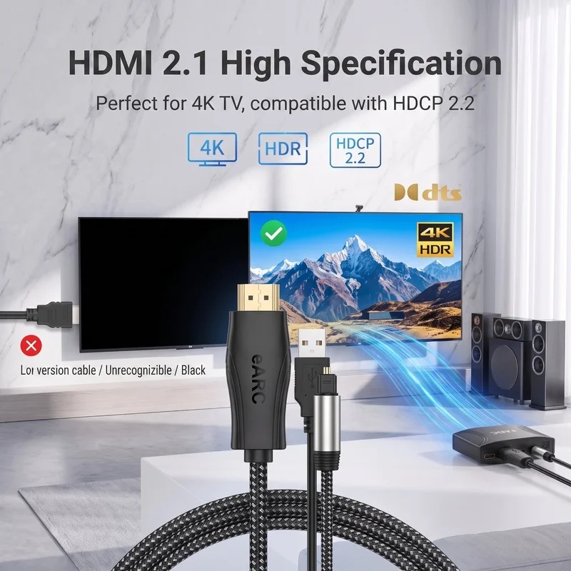 HDMI EARC ARC - 光デジタルSPDIFオーディ - Optical Audio Hdmi Earc Extractor のレビューと価格