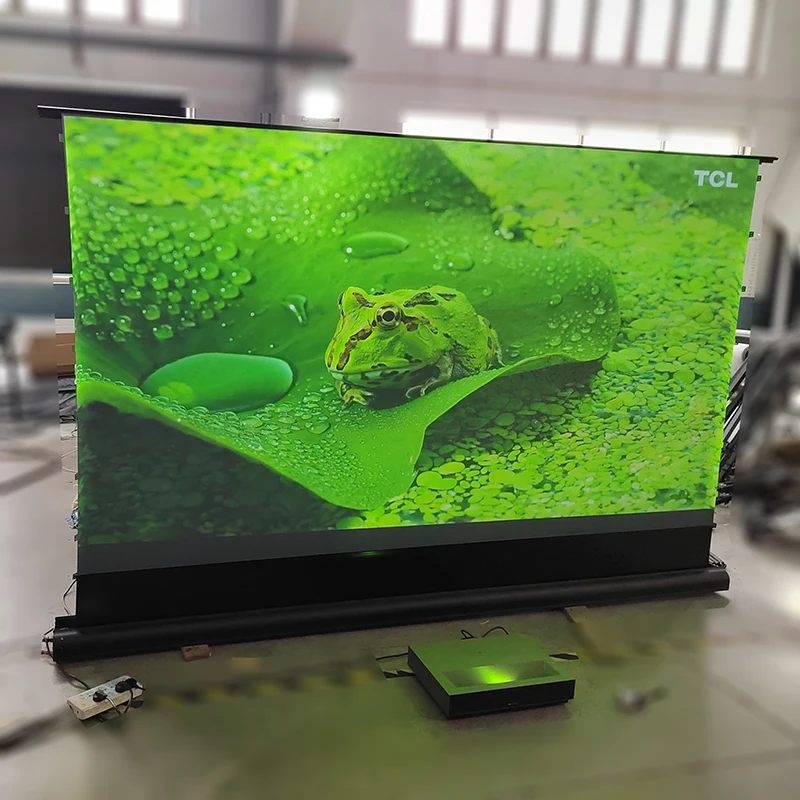 120インチ電動フロア昇降式ALRプロジェクタースクリーン、 - Projector Screen 120 Inch Motorized Ambient のレビューと価格