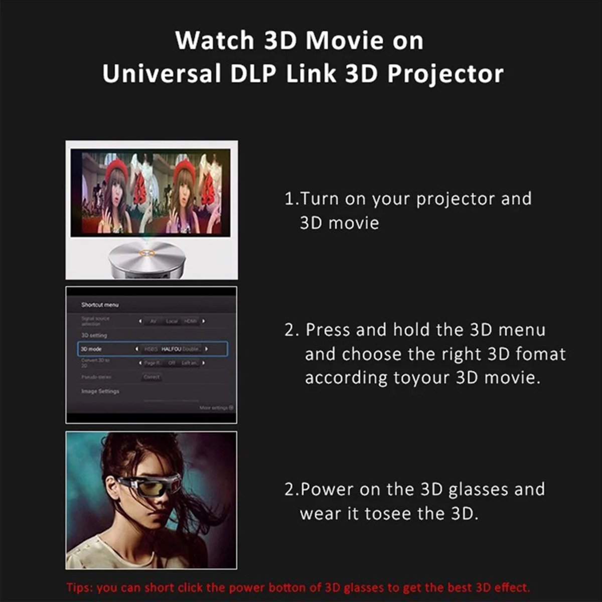 popop DLP リンクアクティブシャッター 3D メガネ - Active 3D Glasses Dlp Link Projector のレビューと価格