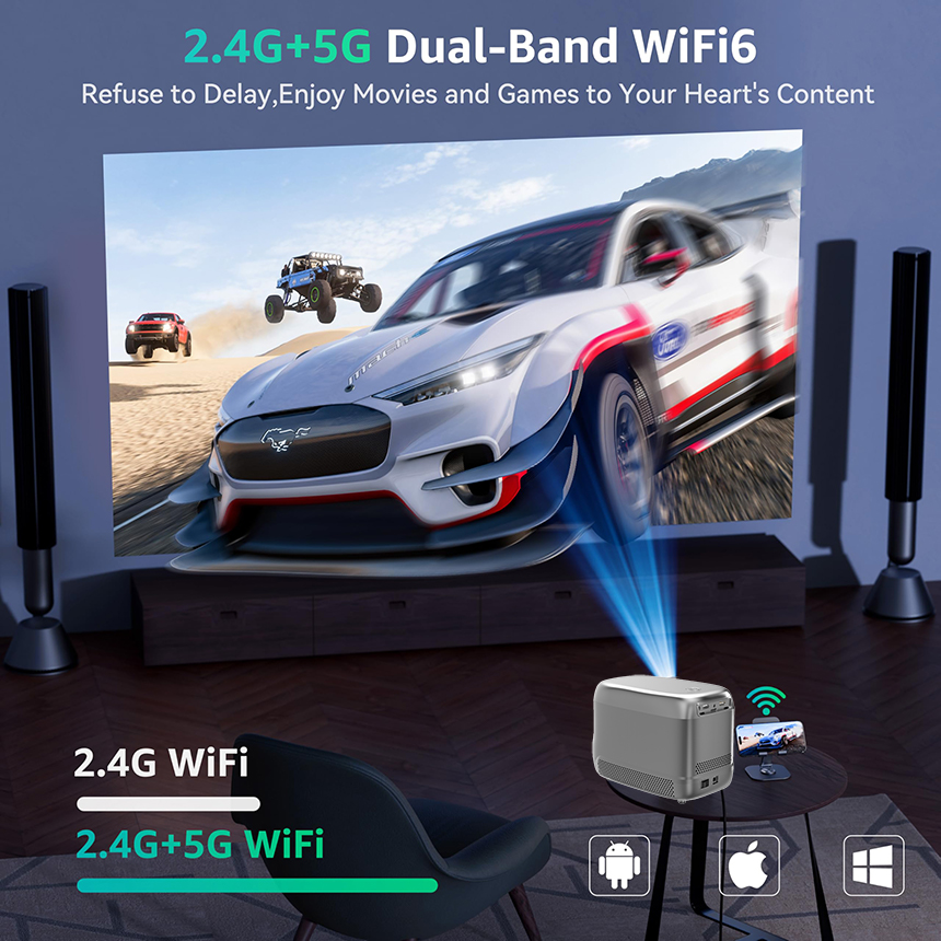 ポータブル充電式HDプロジェクター、2時間バッテリー搭載、屋 - Mini Portable Projector Rechargeable Battery のレビューと価格