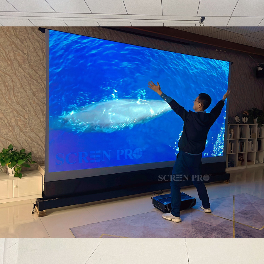 スクリーン プロ 電動フロア昇降式 UST 4K ALR グ - Ultra Short Throw Laser Projector 4K のレビューと価格