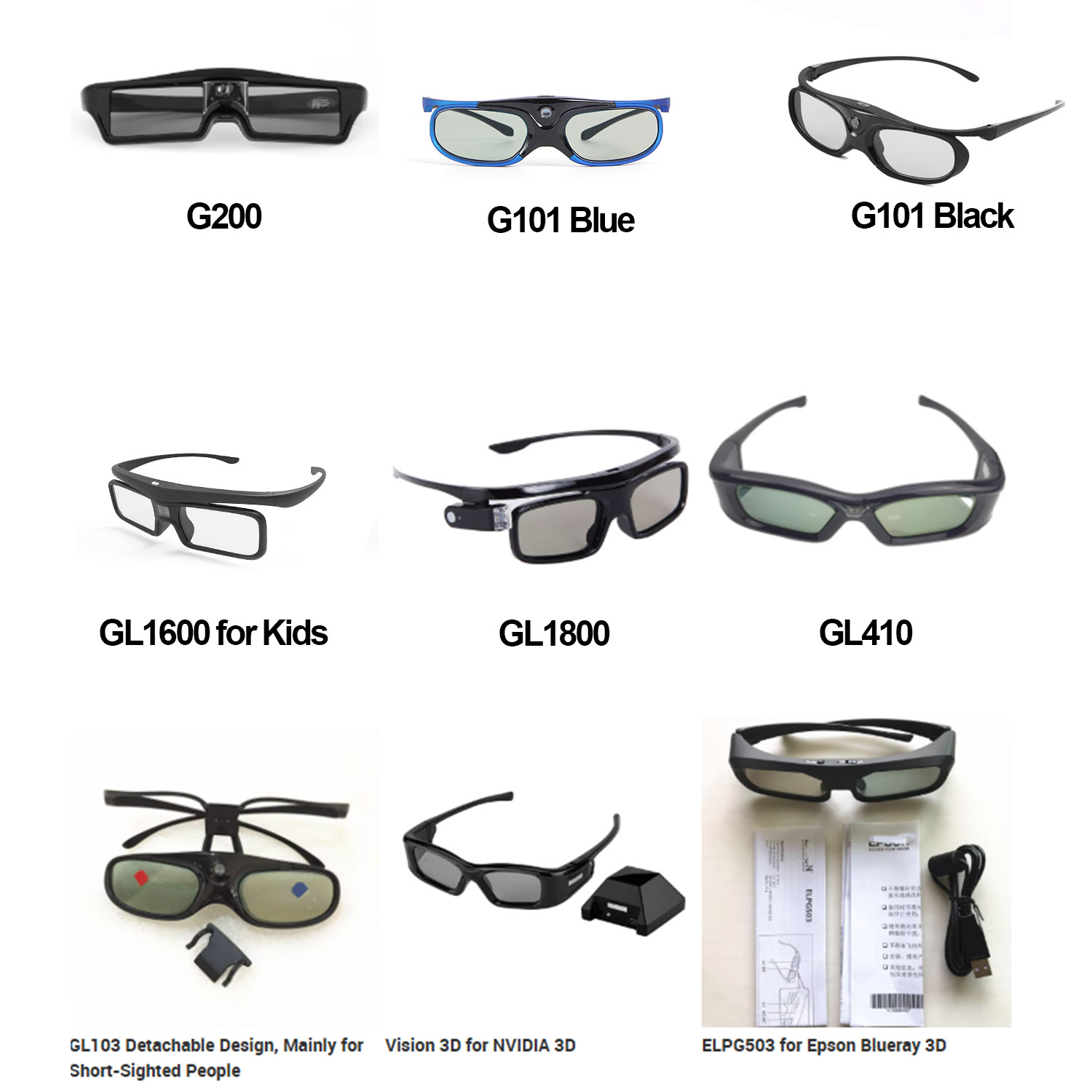 Yinzam ユニバーサルプロジェクター 3D メガネ、DL - Active 3D Glasses Dlp Link Projector のレビューと価格