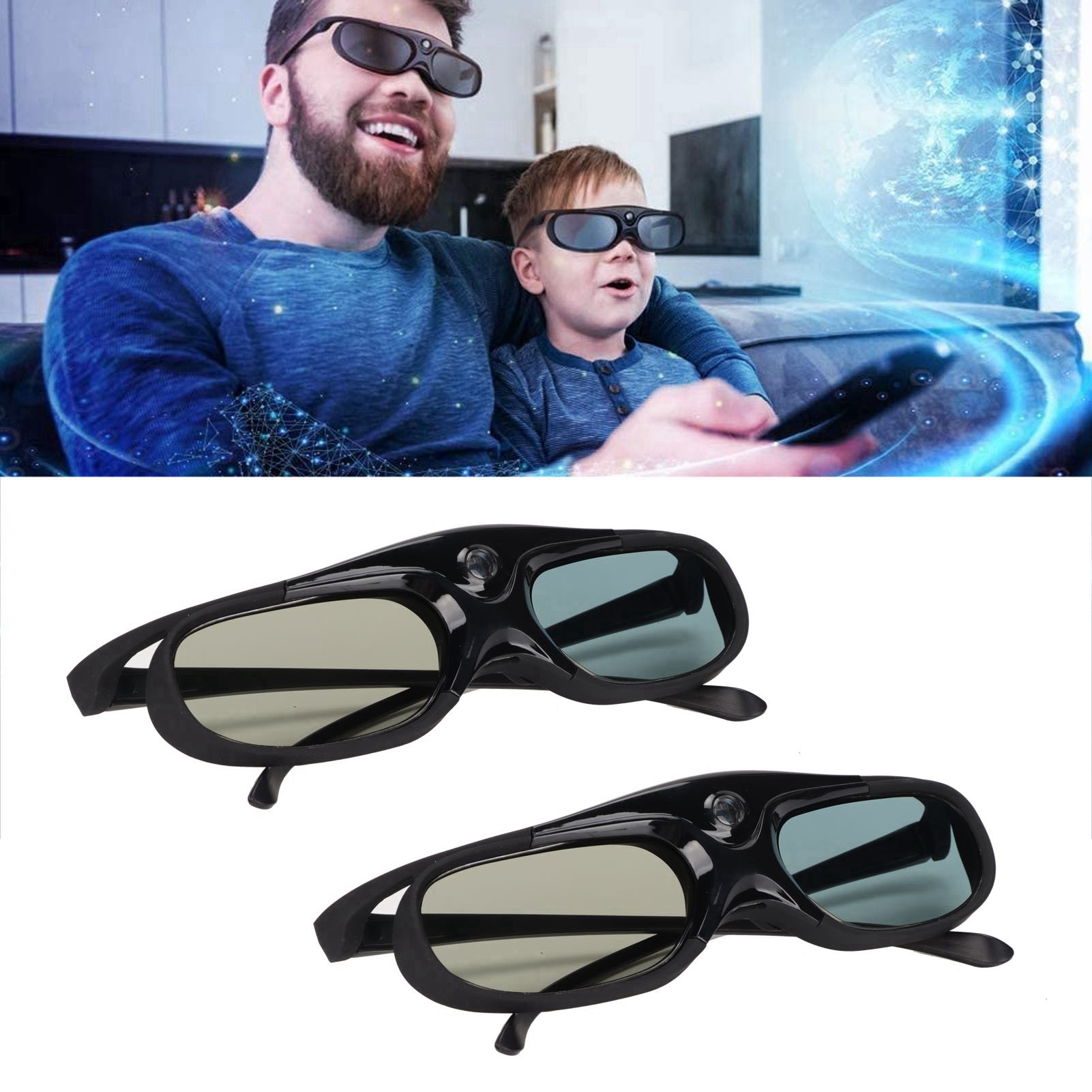 144Hz 3Dアクティブシャッターメガネ DLP Link - Active 3D Glasses Dlp Link Projector のレビューと価格