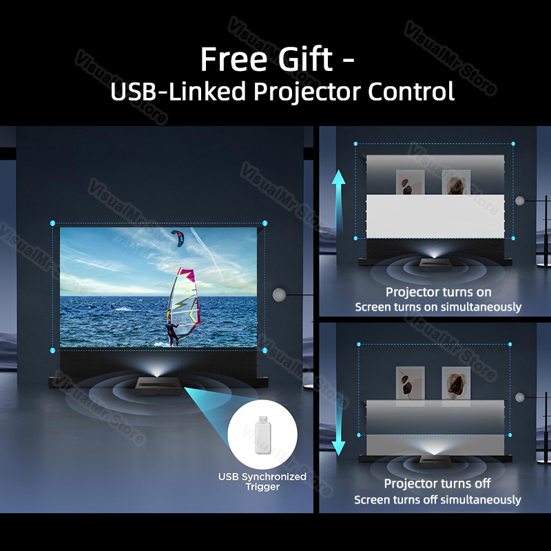 2026年最新 120インチ電動タブテンション式フロア昇降型 - Projector Screen 120 Inch Motorized Ambient のレビューと価格