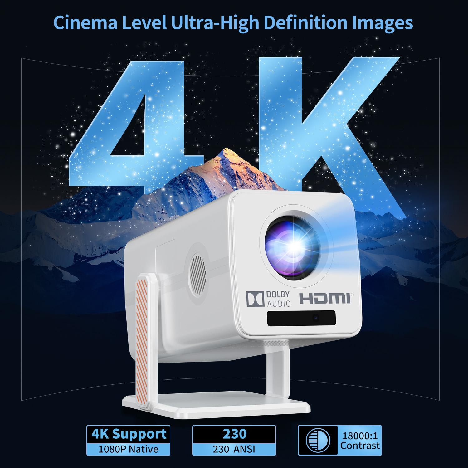 HM103スマートアンドロイド13プロジェクター ネイティブ - Auto Focus Keystone Correction Projector のレビューと価格