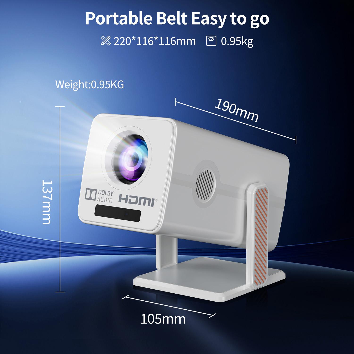 HM103スマートアンドロイド13プロジェクター ネイティブ - Auto Focus Keystone Correction Projector のレビューと価格
