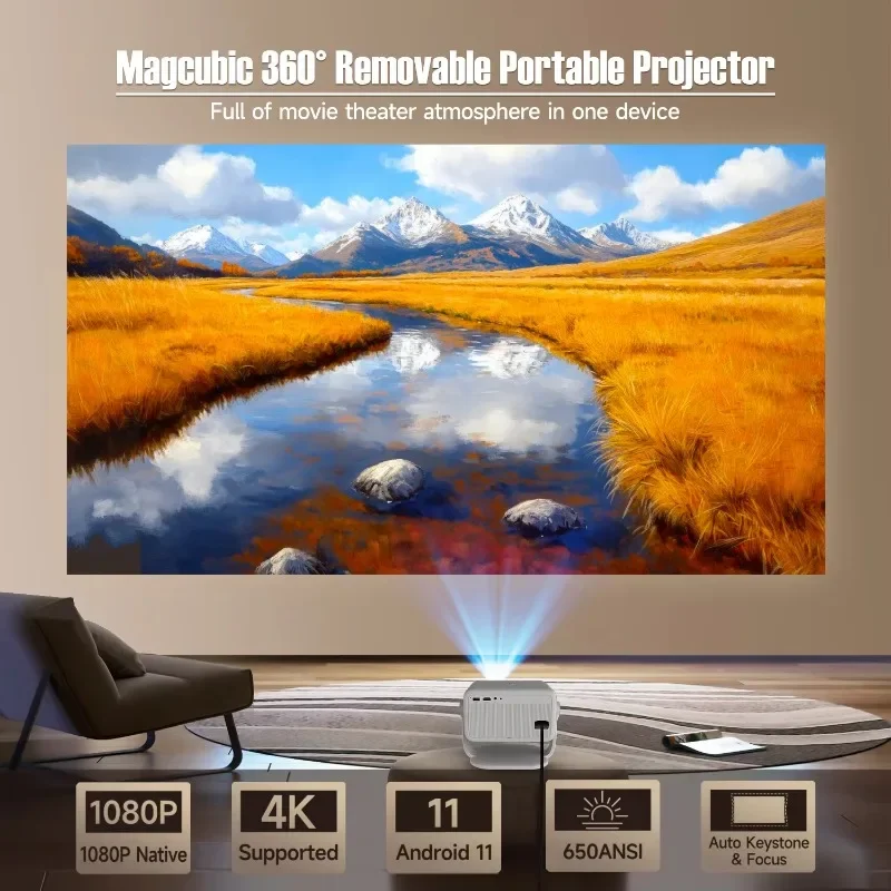 650ANSIスマートL018プロジェクター 4K 1080 - 4K Smart Projector Android 11 Wifi 6 のレビューと価格