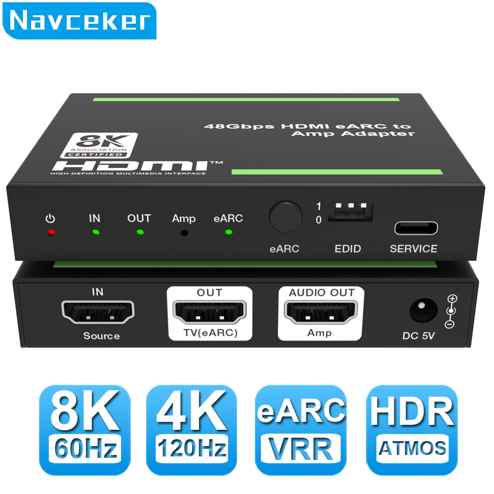 Navceke 4K 120Hz HDMI 2.1 EARC - Optical Audio Hdmi Earc Extractor のレビューと価格